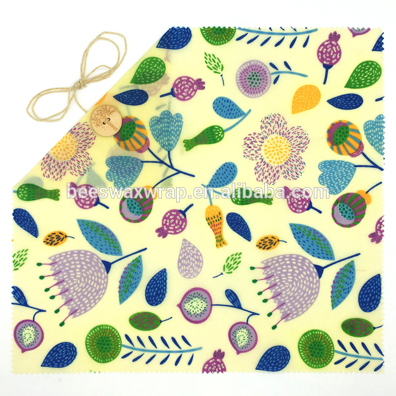 Custom design and size beeswax food wrap 4 pack assorted bundle set