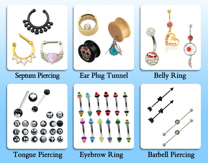 Christmas industrial lip piercing body jewelry tongue piercing jewelry
