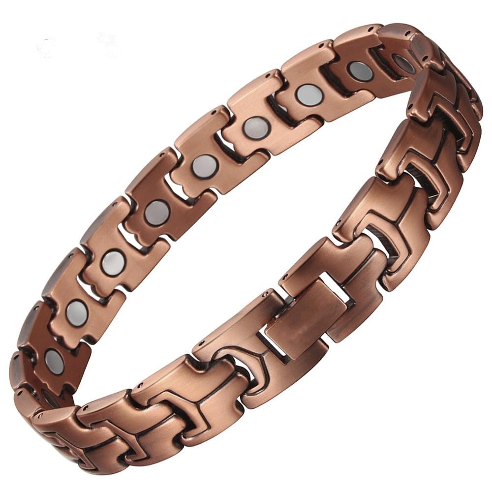 Toppano Mens Magnetic Pure Copper Bracelet With High Power Magnets For ...