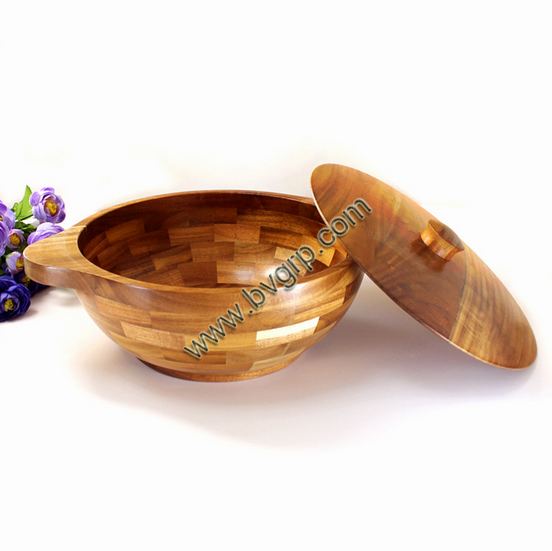 Reversible to avoid cross contamination cheap custom unique olive wood bowl with covered