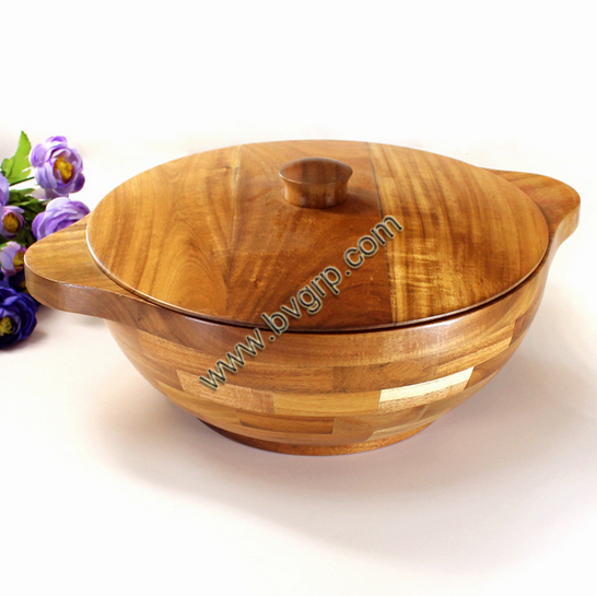 Reversible to avoid cross contamination cheap custom unique olive wood bowl with covered