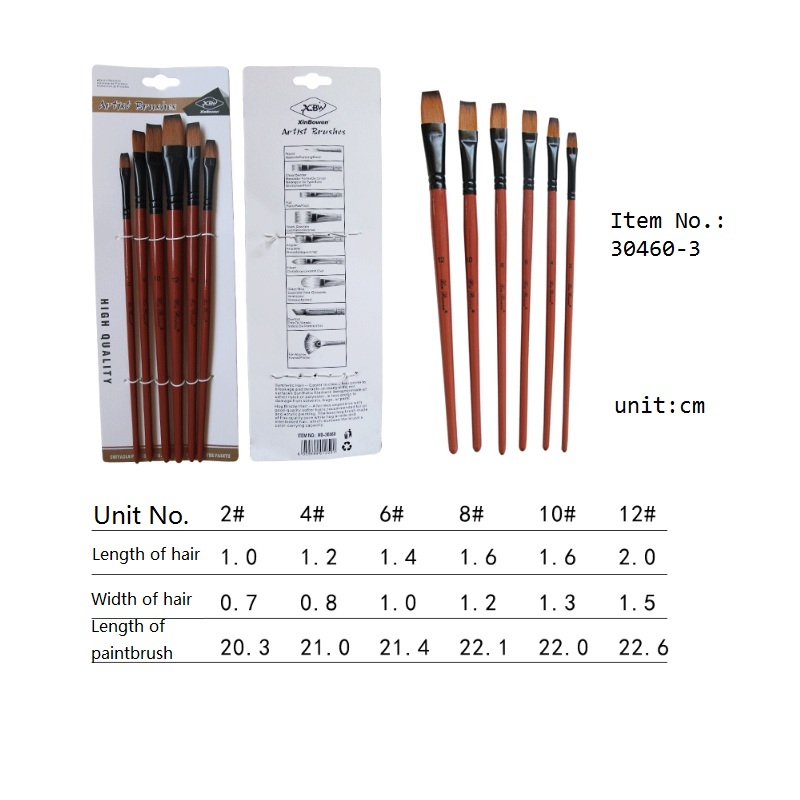 Art Factory Supplies Bulk Paint Brush With Simple Package, Hotsale Cheap Paint Brushes