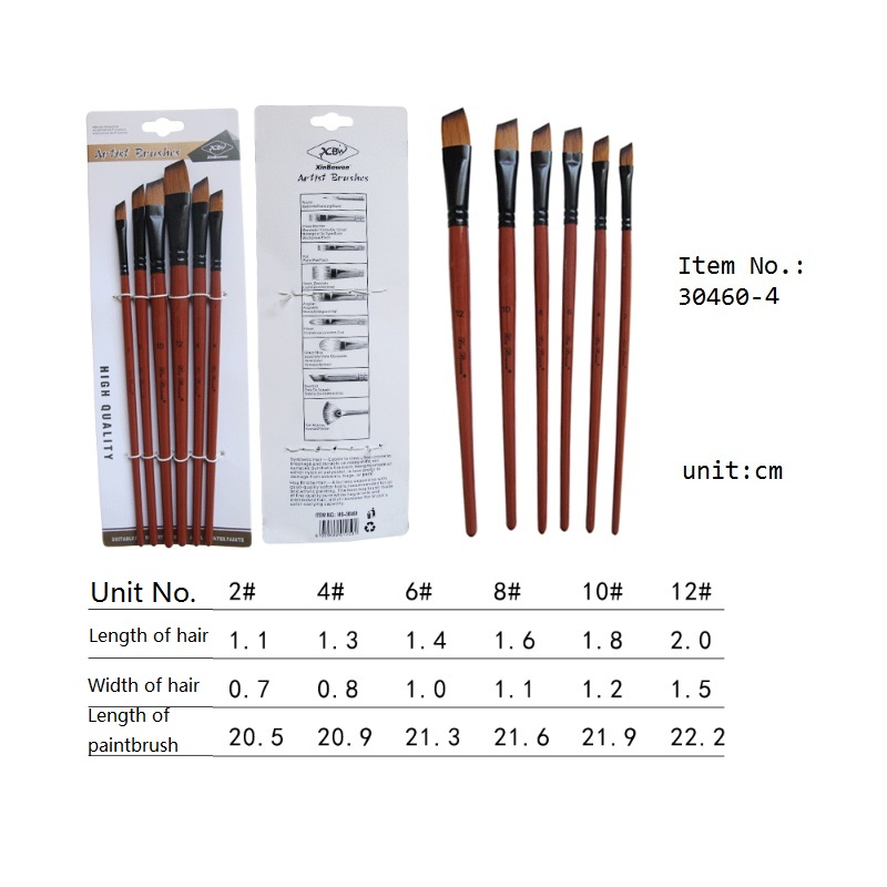 Art Factory Supplies Bulk Paint Brush With Simple Package, Hotsale Cheap Paint Brushes