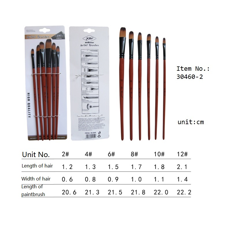 Art Factory Supplies Bulk Paint Brush With Simple Package, Hotsale Cheap Paint Brushes