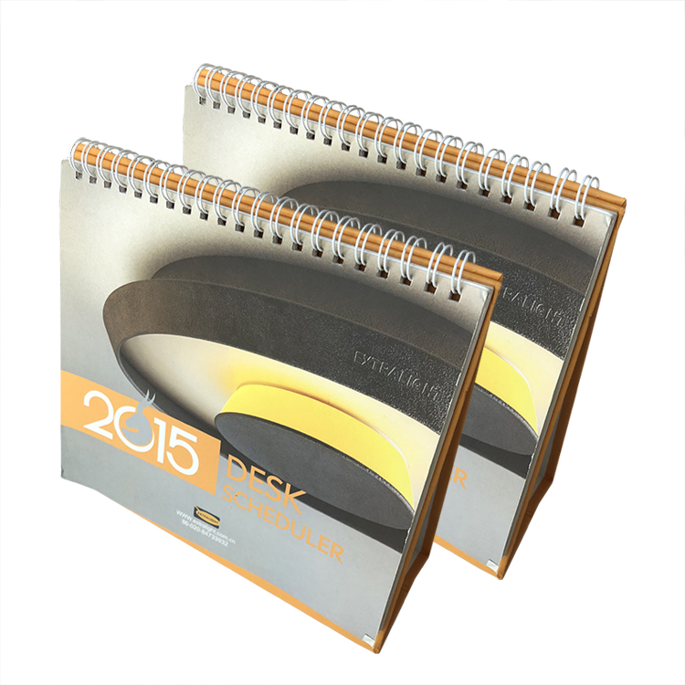 Custom spiral bound desk calendar printing manufacture