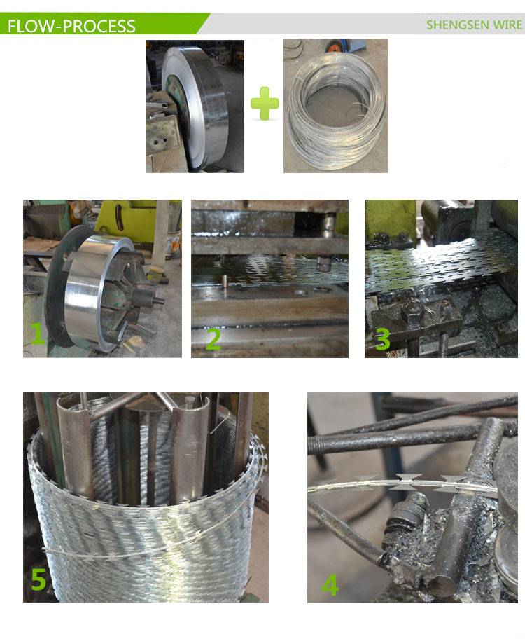 Wholesale Concertina Razor Barbed Wire Price/Hot Dipped Galvanized Razor Wire