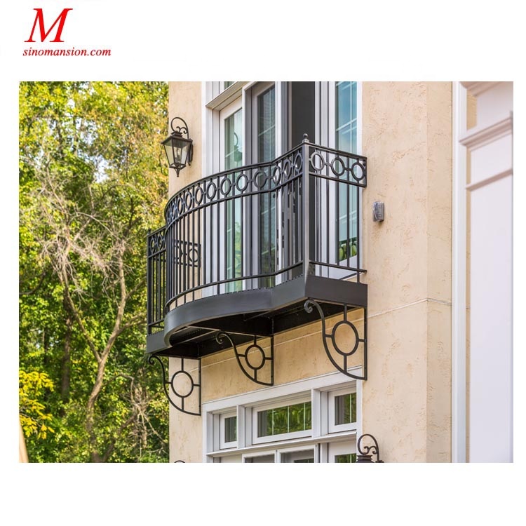 new design hand forged decorative balcony fence grill design