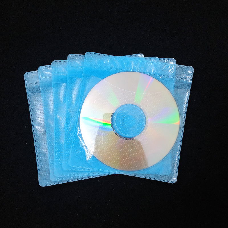 Color Plastic cd Packaging Bags Clear plastic cd dvd sleeve with non